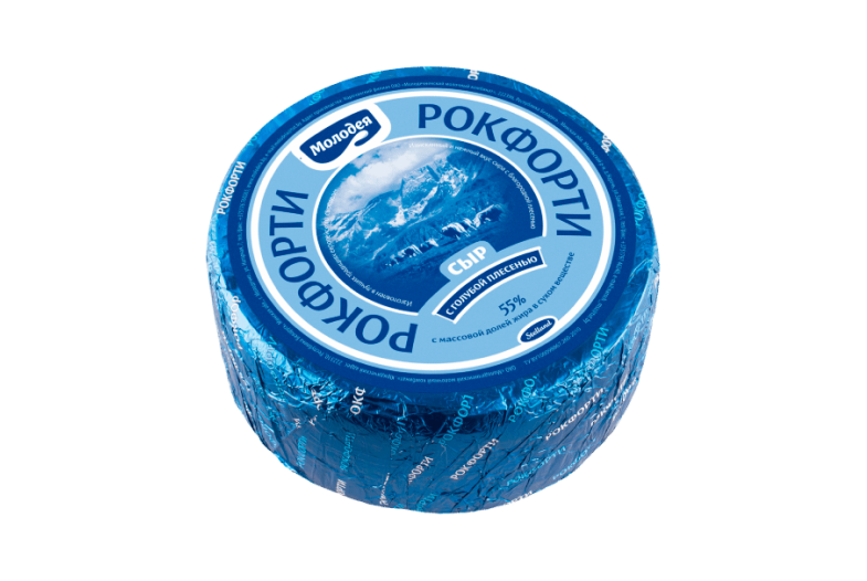 Сыр РОКФОРТИ с голубой плесенью 55% Молодея, ~2,5 кг